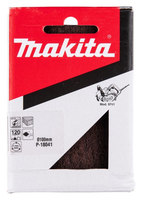 Przejdź do produktu Makita P-18041 szczotka szlifierska, walcowa z włókniną, ziarnistość K120, do szlifierki szczotkowej 9741, idealna do metalu, stali stopowej i drewna