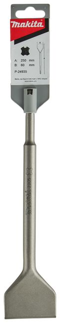 Przejdź do produktu Makita P-24935 dłuto szerokie, proste, 60 x 250 mm, SDS-Plus, przecinak do dłutownicy HK0500, HK1820 i innych, skutecznie usuwa materiał i pozwala pracować precyzyjnie nawet na większych powierzchniach
