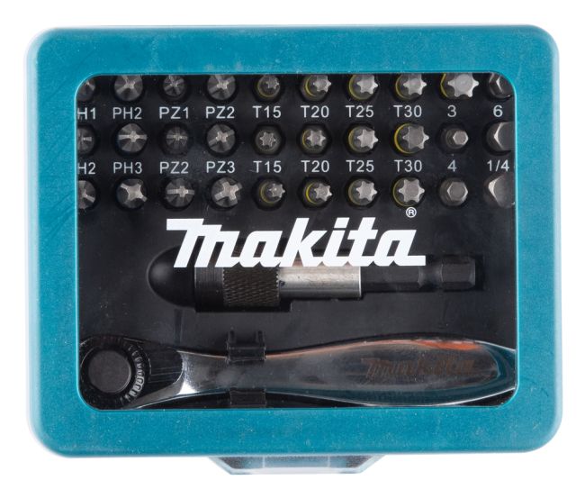 Przejdź do produktu Makita P-79790 bity z grzechotką + adapter + uchwyt magnetyczny, TX PH PZ, Hex 25 mm, zestaw 32 szt.