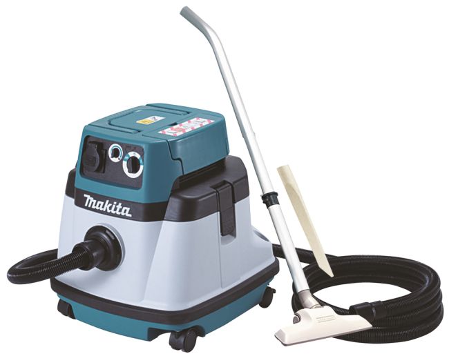 Przejdź do produktu Makita VC2510LX1 odkurzacz przemysłowy elektryczny 1050 W, maksymalne podciśnienie 220 mbar, pojemność zbiornika na sucho 25 L, pojemność zbiornika na mokro 14 L, idealny do ogólnego czyszczenia lub do użytku z maszyną