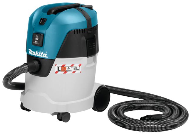 Przejdź do produktu Makita VC2512L odkurzacz elektryczny 1000 W, maksymalne podciśnienie 210 mbar, pojemność zbiornika 25 L, idealny do pracy na sucho i mokro, podłączany do maszyny czyszczącej lub usuwania kurzu, jest mocny, kompaktowy i łatwy w obsłudze