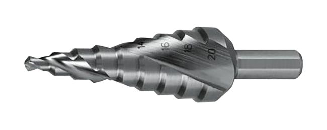 Przejdź do produktu Makita P-69901 wiertło stopniowe HSS-G, 4 - 20 mm, idealne do metalu, stopniowa konstrukcja pozwala wiercić z większą kontrolą, otwory wychodzą równe, bez szarpania i bez niepotrzebnych poprawek