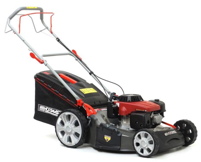 Przejdź do produktu Hortmasz HKS 456 NL kosiarka spalinowa z napędem, szerokość koszenia 55 cm, silnik Loncin 224 cc, 6 KM, duży kosz, jeden z największych i najmocniejszych modeli, posiada zbieranie do kosza, mulczowanie, wyrzut boczny lub tylny