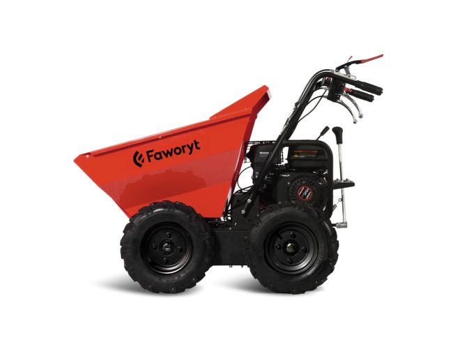 Przejdź do produktu Faworyt AWS300 transporter spalinowy, miniwywrotka, ładowność do 300 kg, wozidło na kołach, silnik Loncin 196 cm3, to praktyczne rozwiązanie dla właścicieli posesji, gospodarstw, sadów, firm ogrodniczych oraz ekip remontowo budowlanych