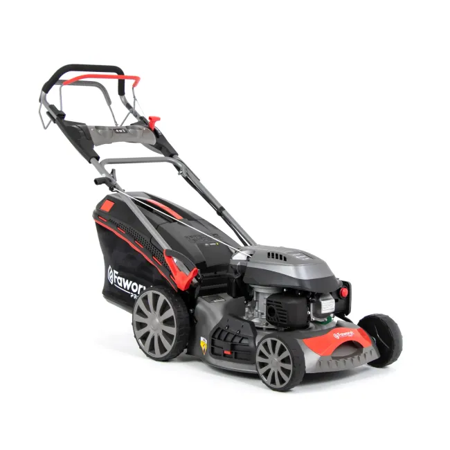 Przejdź do produktu Faworyt Pro MP46 S kosiarka spalinowa z napędem, szerokość 46 cm, silnik OHV 144,3 cm3 3,53 KM, model został wyposażony w funkcję zbierania trawy, mielenia i bocznego wyrzutu, dzięki czemu możesz dopasować sposób koszenia do warunków i wyglądu trawnika