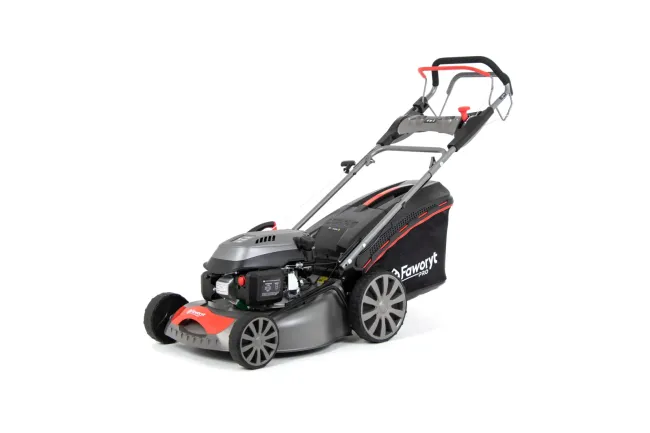 Przejdź do produktu Faworyt Pro MP46 S kosiarka spalinowa z napędem, szerokość 46 cm, silnik OHV 144,3 cm3 3,53 KM, model został wyposażony w funkcję zbierania trawy, mielenia i bocznego wyrzutu, dzięki czemu możesz dopasować sposób koszenia do warunków i wyglądu trawnika