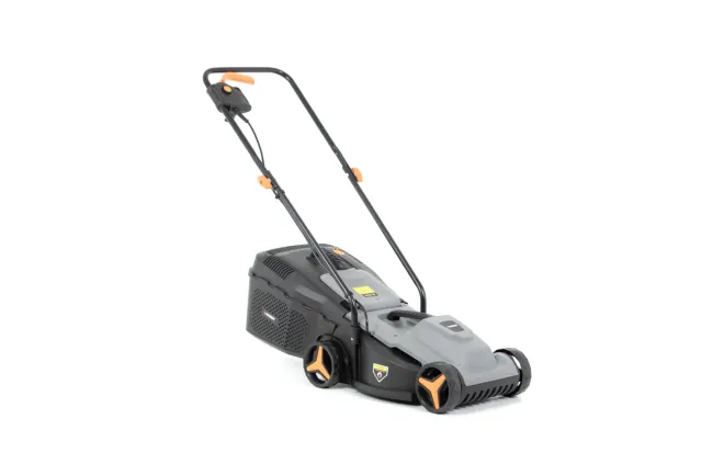 Przejdź do produktu Handy YK1002 kosiarka elektryczna z silnikiem 1000W, szerokość 31 cm, z koszem 25 L, urządzenie jest łatwe w prowadzeniu oraz wygodne podczas przechowywania