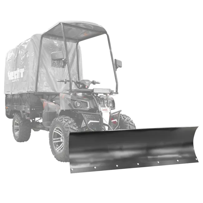 Przejdź do produktu Hecht 0059399 R pług do quada CARGO, lewo prawo, szerokość 150 cm, wysokość 42 cm, lemiesz, pozwala skutecznie zgarniać śnieg, a możliwość regulacji jego położenia w lewo i w prawo ułatwia odprowadzanie śniegu na wybraną stronę