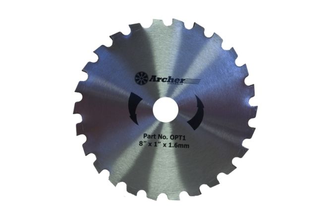 Przejdź do produktu Archer OPT1 tarcza tnąca czyszcząca, 26 zębów, 1,6 x 200 x 25,4 mm, 1'', do kos spalinowych, w zestawie otrzymujesz również pierścień redukcyjny na 20 mm, co zwiększa możliwości dopasowania tarczy do urządzenia