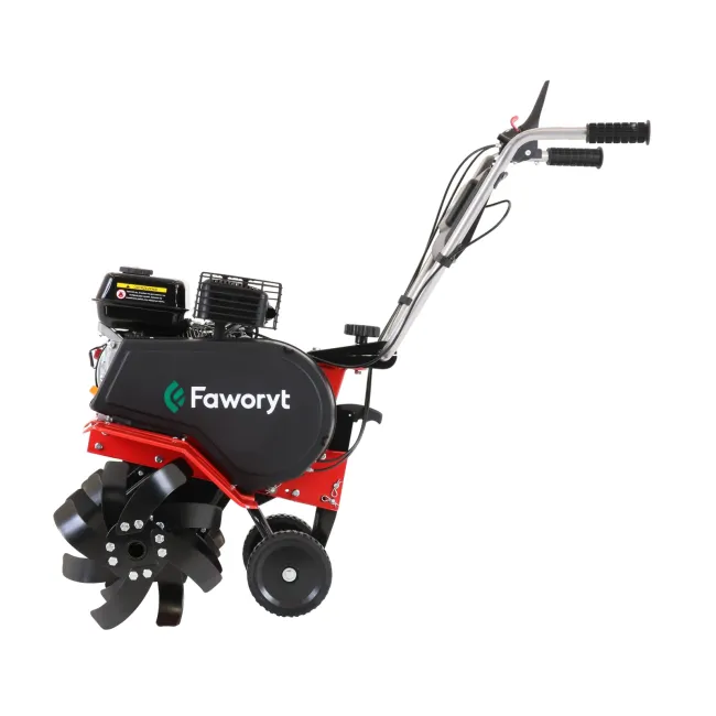 Przejdź do produktu Faworyt NG196L glebogryzarka spalinowa z szerokością 34-61-78 cm, silnik 4,1 kW 196 cm3 6,5 KM, bieg do przodu i do tyłu oraz regulowany uchwyt zapewniają wygodę i kontrolę podczas pracy