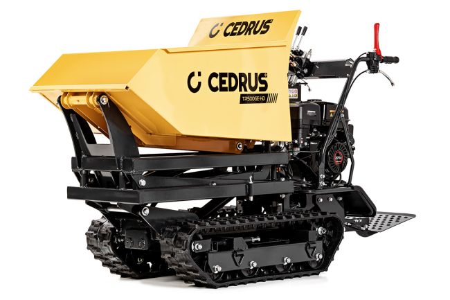 Przejdź do produktu Cedrus CEDTR500GE-HD TR500GE-HD transporter spalinowy gąsiennicowy z ładowaczem, silnikiem Loncin 270 cm³ i ładownością 500 kg, zaprojektowany z myślą o pracach ogrodowych, gospodarczych, budowlanych i porządkowych