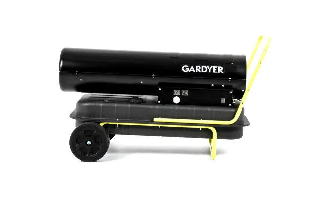 Przejdź do produktu Gardyer HO5000 nagrzewnica olejowa z mocą 50 kW i zbiornikiem 50 l, grzejnik, piecyk, dmuchawa, może być wykorzystywany w miejscach takich jak hale, duże warsztaty czy pomieszczenia sklepowe, a także w przestrzeniach otwartych i półotwartych