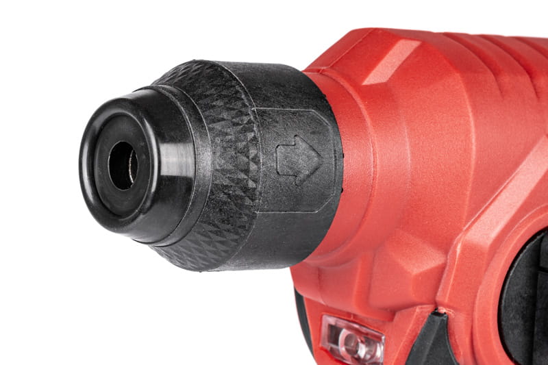 Uchwyt SDS+ z rowkowanym kołnierzem w młotowiertarce Cedrus Power+ RH1.1Li