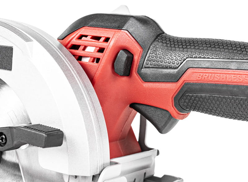 Uchwyt z napisem Brushless pilarki mini Cedrus CCSM140Li