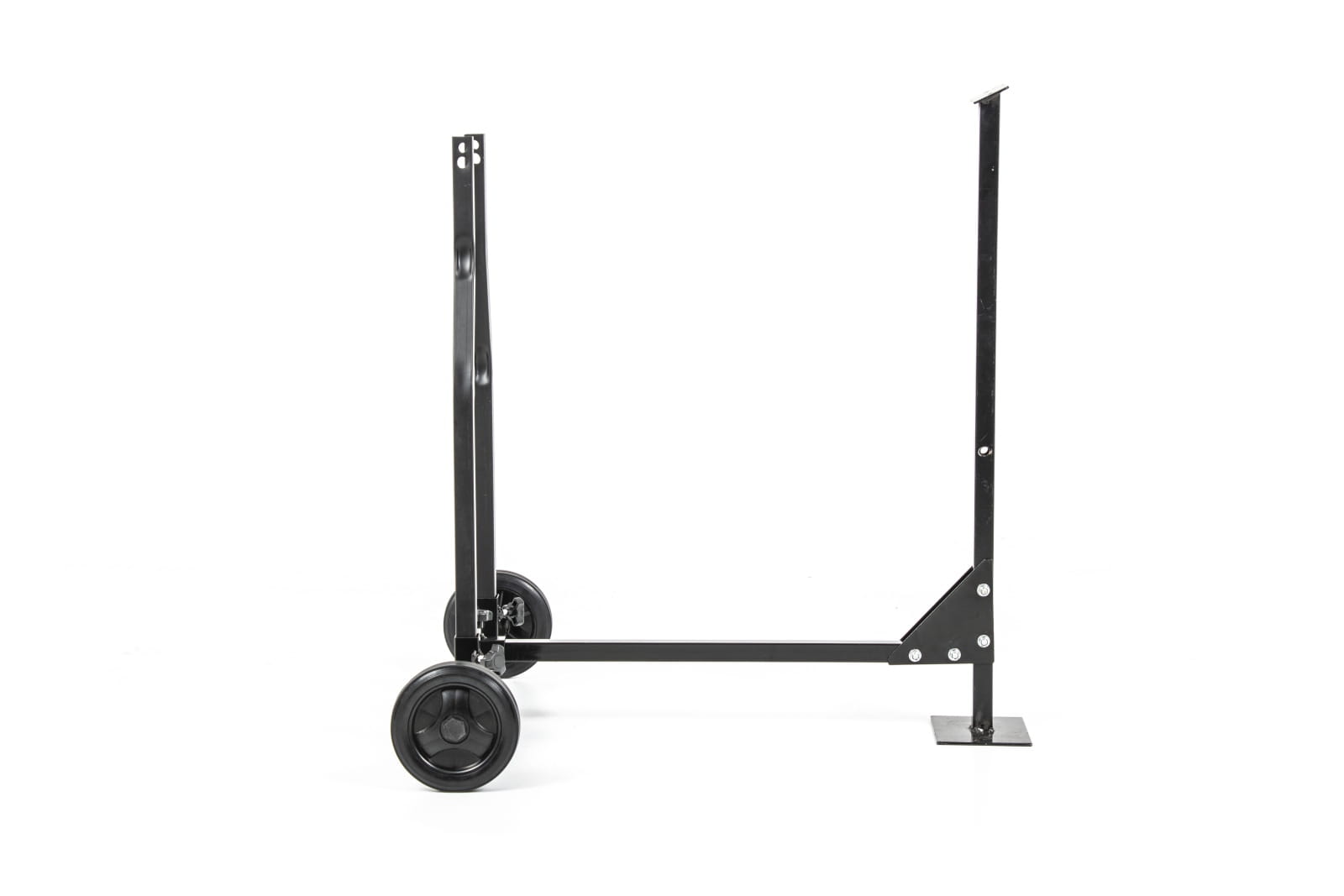 Stojak do łuparki HRH4T i HRH5T z dwoma kołami transportowymi, widok z drugiej strony