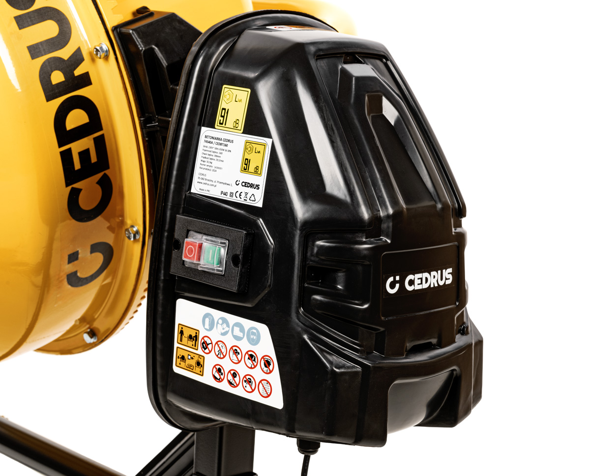 Betoniarka elektryczna 650W z bębnem 160L Cedrus BT160 CEDBT160 zdjęcie 1