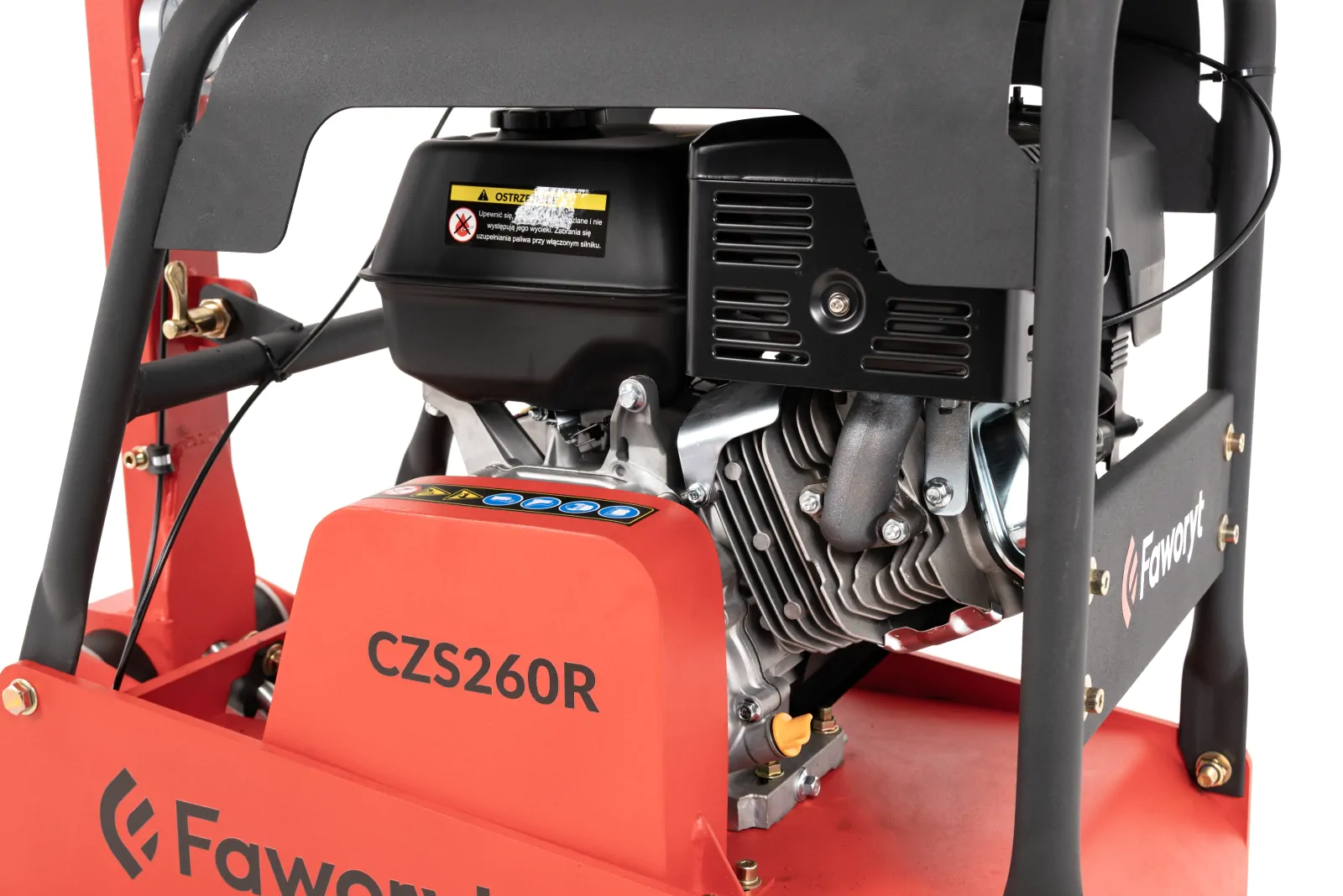 Silnik Loncin G390F w ramie zagęszczarki Faworyt CZS260R z oznaczeniem modelu